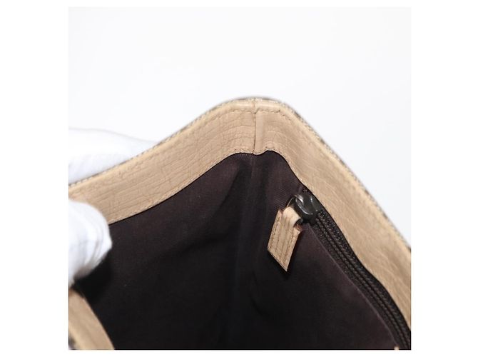 Borsa a mano GG Supreme in PVC beige e argento di GUCCI 117551 Auth gh1449 - vista 21