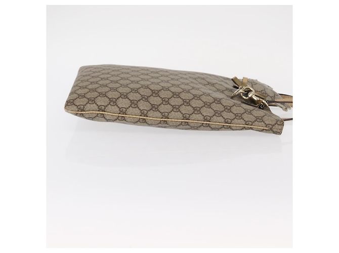 Borsa a mano GG Supreme in PVC beige e argento di GUCCI 117551 Auth gh1449 - vista 3