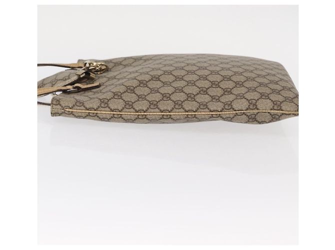 Borsa a mano GG Supreme in PVC beige e argento di GUCCI 117551 Auth gh1449 - vista 4