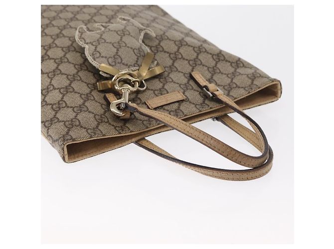 Borsa a mano GG Supreme in PVC beige e argento di GUCCI 117551 Auth gh1449 - vista 7