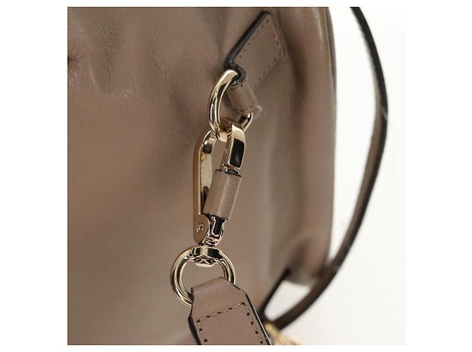 Chloé Chloe Fay Backpack Suede Leather 2way Beige Gold Auth BA8868 Golden - view 10