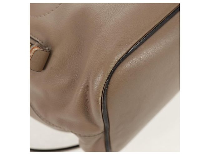 Chloé Chloe Fay Backpack Suede Leather 2way Beige Gold Auth BA8868 Golden - view 15
