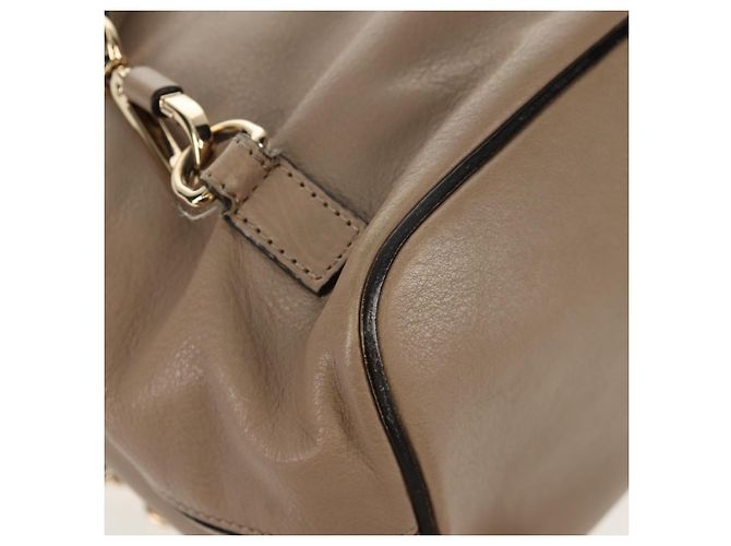 Chloé Chloe Fay Backpack Suede Leather 2way Beige Gold Auth BA8868 Golden - view 17