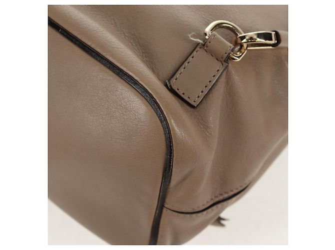Chloé Chloe Fay Backpack Suede Leather 2way Beige Gold Auth BA8868 Golden - view 18