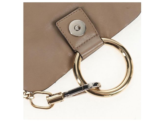 Chloé Chloe Fay Backpack Suede Leather 2way Beige Gold Auth BA8868 Golden - view 24