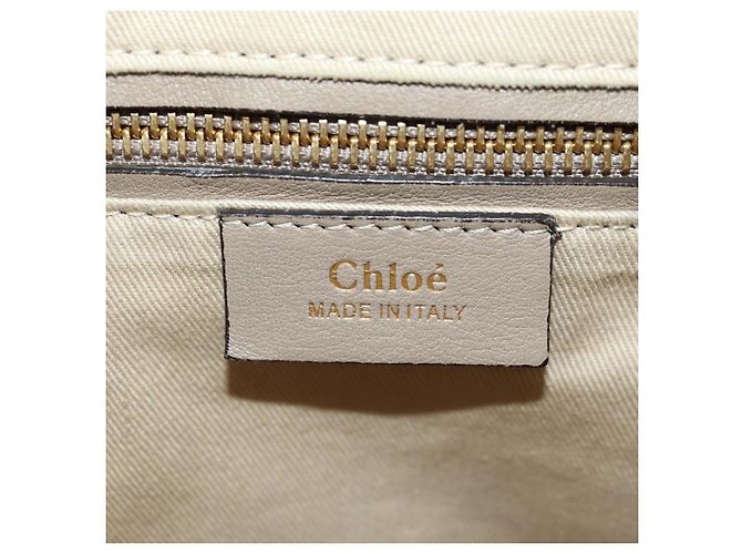 Chloé Chloe Fay Backpack Suede Leather 2way Beige Gold Auth BA8868 Golden - view 25
