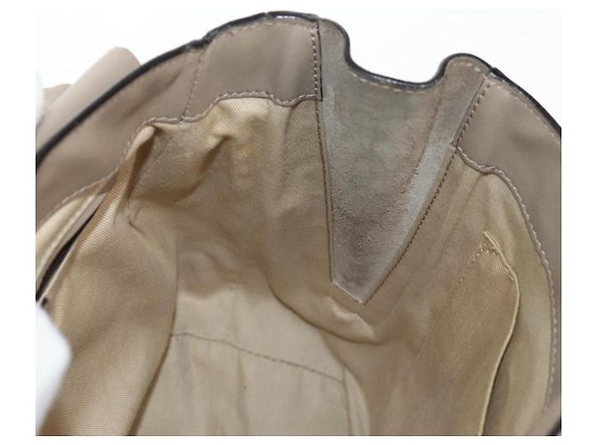 Chloé Chloe Fay Backpack Suede Leather 2way Beige Gold Auth BA8868 Golden - view 27