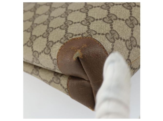 Borsa Gucci GG Supreme Web Sherry Line in PVC Beige Rosso 002 983 0054 Auth ep12384 - vista 15