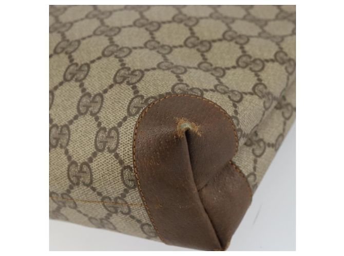 Borsa Gucci GG Supreme Web Sherry Line in PVC Beige Rosso 002 983 0054 Auth ep12384 - vista 16