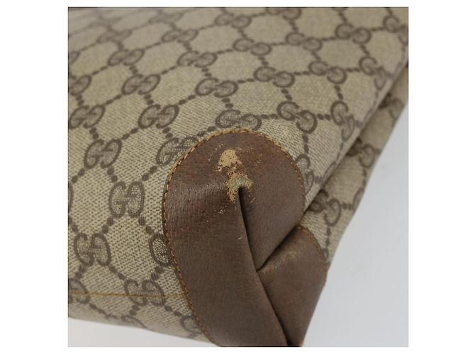Borsa Gucci GG Supreme Web Sherry Line in PVC Beige Rosso 002 983 0054 Auth ep12384 - vista 8