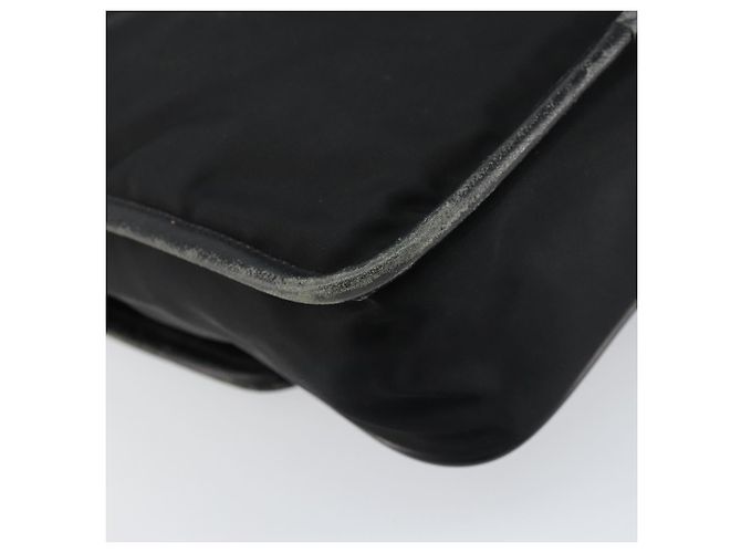 PRADA Schultertasche Nylon Schwarz Silber Authentisch 151622 - Ansicht 17