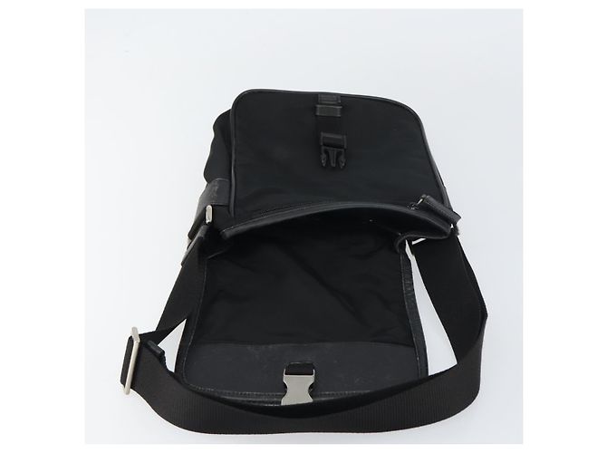 PRADA Schultertasche Nylon Schwarz Silber Authentisch 151622 - Ansicht 19