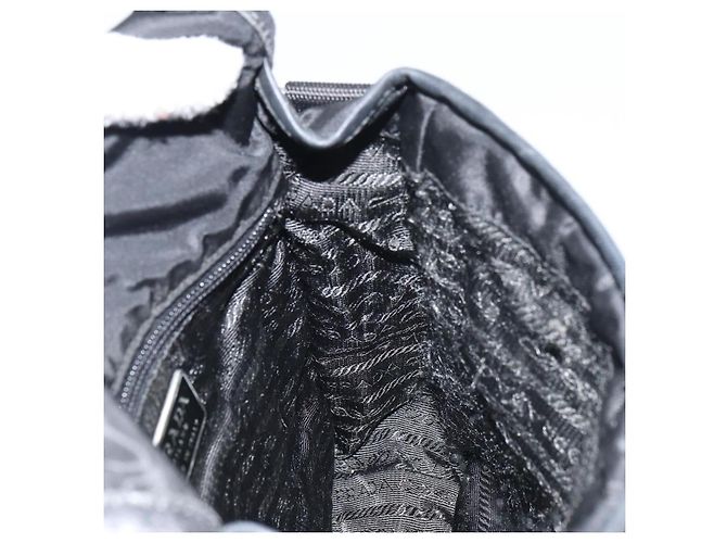 PRADA Schultertasche Nylon Schwarz Silber Authentisch 151622 - Ansicht 21