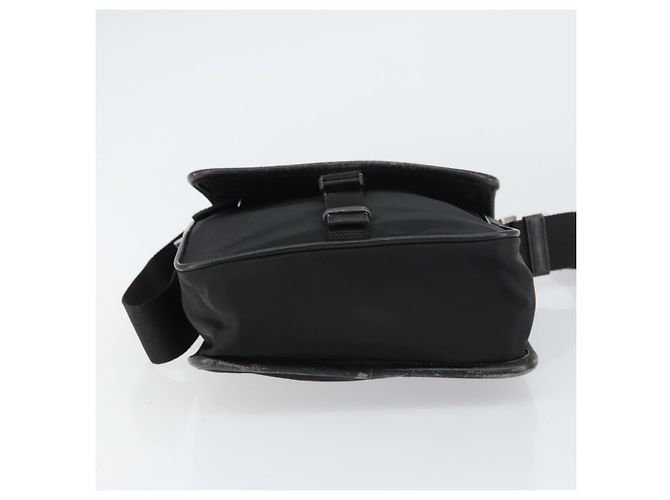 PRADA Schultertasche Nylon Schwarz Silber Authentisch 151622 - Ansicht 5