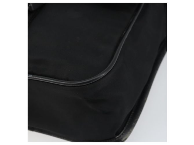 PRADA Schultertasche Nylon Schwarz Silber Authentisch 151622 - Ansicht 8