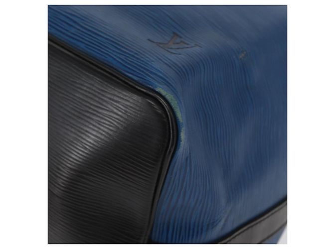 Noe LOUIS VUITTON Epi Petit Noé Tasche Bicolor Schwarz Blau M44152 LV Auth BA8744 - Ansicht 14