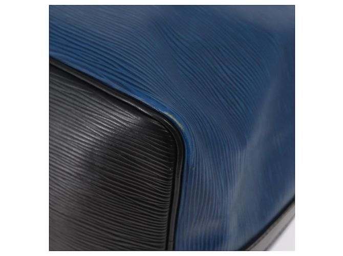 Noe LOUIS VUITTON Epi Petit Noé Tasche Bicolor Schwarz Blau M44152 LV Auth BA8744 - Ansicht 16