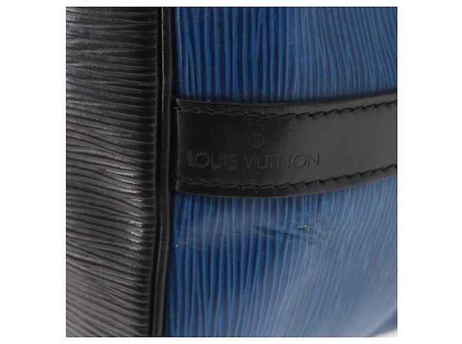 Noe LOUIS VUITTON Epi Petit Noé Tasche Bicolor Schwarz Blau M44152 LV Auth BA8744 - Ansicht 17