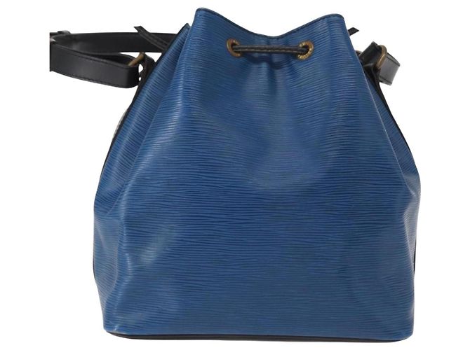 Noe LOUIS VUITTON Epi Petit Noé Tasche Bicolor Schwarz Blau M44152 LV Auth BA8744 - Ansicht 2