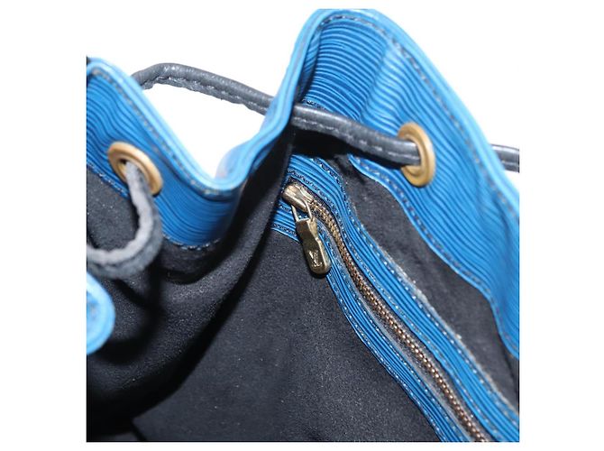 Noe LOUIS VUITTON Epi Petit Noé Tasche Bicolor Schwarz Blau M44152 LV Auth BA8744 - Ansicht 21