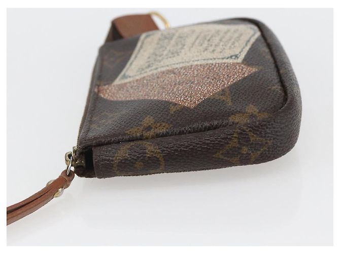 LOUIS VUITTON Collezione Etichetta Monogram Trousse Cre Pouch M63800 LV Auth 156625 - vista 3