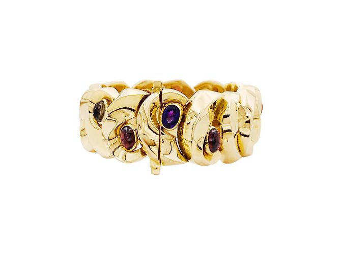 Autre Marque Bracciale in oro giallo, pietre colorate. - vista 3