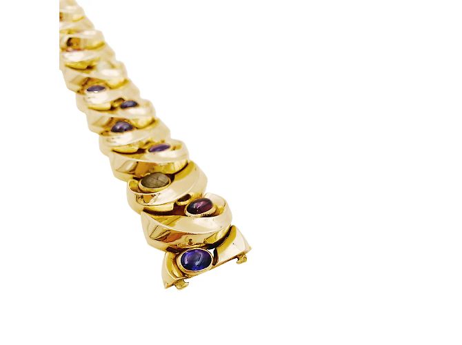 Autre Marque Bracciale in oro giallo, pietre colorate. - vista 4