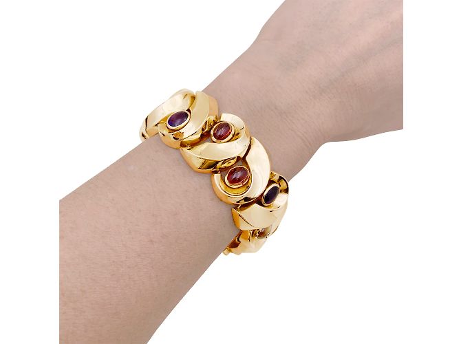 Autre Marque Bracciale in oro giallo, pietre colorate. - vista 5