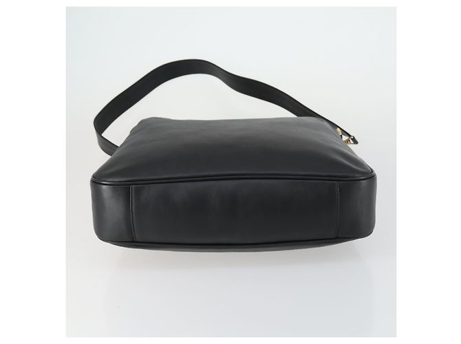 Borsa a Spalla in Pelle Gucci Bamboo 2way Nera Oro 001 1577 2123 Auth kk577 Nero D'oro - vista 5