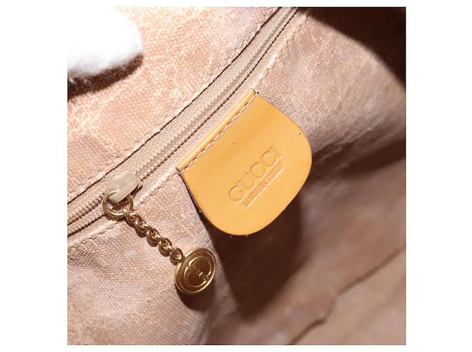 GUCCI Schultertasche aus Canvas Leder Beige Gold Auth ep12266 Golden - Ansicht 18