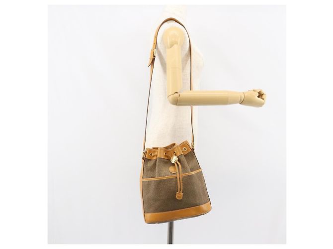 GUCCI Schultertasche aus Canvas Leder Beige Gold Auth ep12266 Golden - Ansicht 24