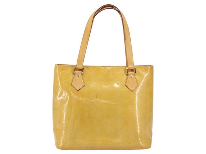 LOUIS VUITTON Borsa a Mano Houston Monogram Vernis Beige M91004 LV Auth 156696 - vista 13