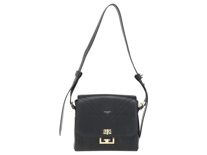Bolsa de Ombro GIVENCHY em Couro Preto e Ouro Auth ka908V Dourado - vista 13