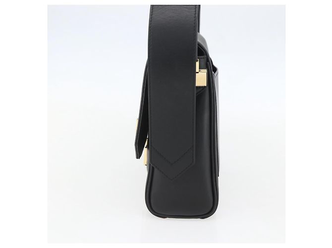 Bolsa de Ombro GIVENCHY em Couro Preto e Ouro Auth ka908V Dourado - vista 3