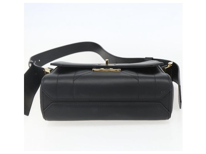 Bolsa de Ombro GIVENCHY em Couro Preto e Ouro Auth ka908V Dourado - vista 5