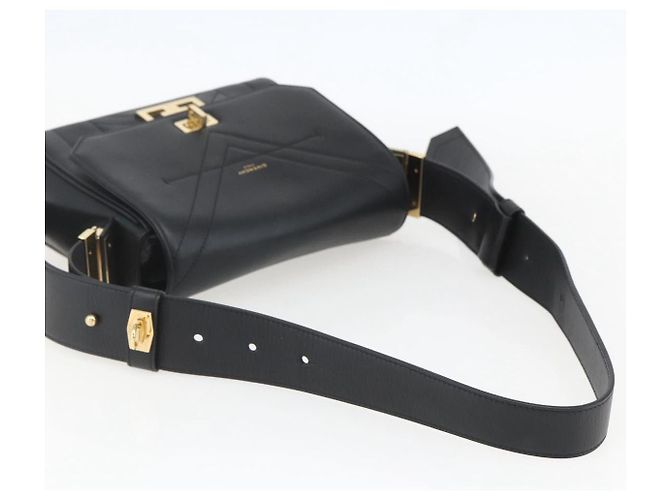 Bolsa de Ombro GIVENCHY em Couro Preto e Ouro Auth ka908V Dourado - vista 7