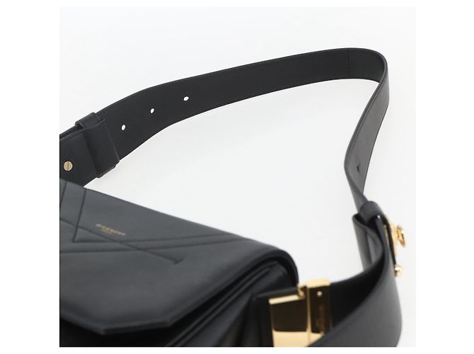 Bolsa de Ombro GIVENCHY em Couro Preto e Ouro Auth ka908V Dourado - vista 8