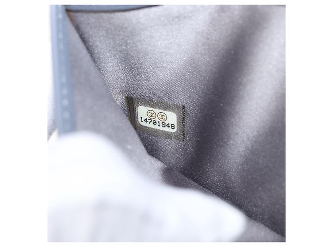 CHANEL Kamelie COCO Marken Kettenbörse Lackleder Grau Silber CC Auth 159748 Braun - Ansicht 11