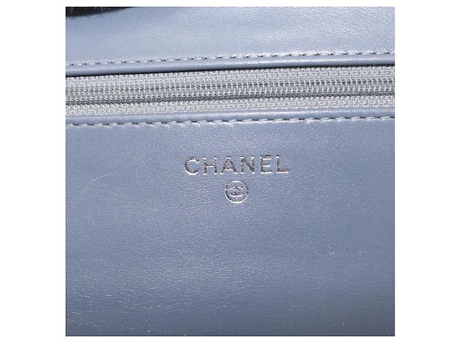 CHANEL Kamelie COCO Marken Kettenbörse Lackleder Grau Silber CC Auth 159748 Braun - Ansicht 20