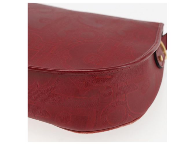 Borsa a spalla in tela Trotter Christian Dior PVC rosso oro Auth 159963 - vista 15