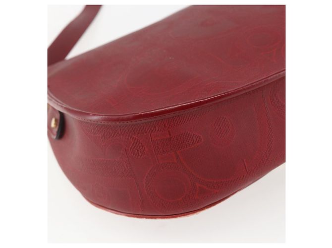 Borsa a spalla in tela Trotter Christian Dior PVC rosso oro Auth 159963 - vista 16