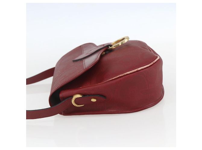Borsa a spalla in tela Trotter Christian Dior PVC rosso oro Auth 159963 - vista 3
