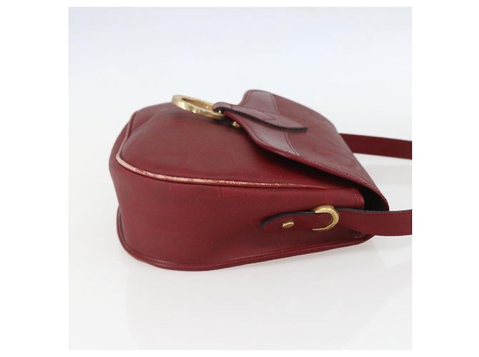 Borsa a spalla in tela Trotter Christian Dior PVC rosso oro Auth 159963 - vista 4