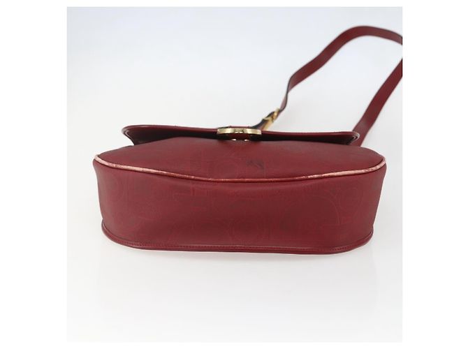Borsa a spalla in tela Trotter Christian Dior PVC rosso oro Auth 159963 - vista 5