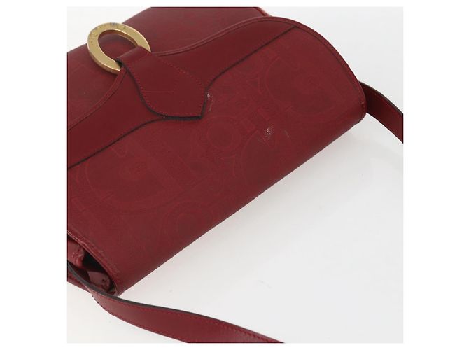 Borsa a spalla in tela Trotter Christian Dior PVC rosso oro Auth 159963 - vista 6
