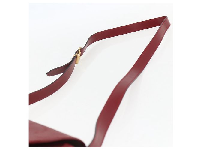 Borsa a spalla in tela Trotter Christian Dior PVC rosso oro Auth 159963 - vista 8