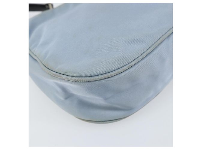 PRADA mini Borsa a Spalla Nylon Azzurro Chiaro Argento Auth gh1407 Blu chiaro - vista 15