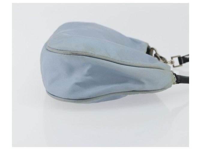 PRADA mini Borsa a Spalla Nylon Azzurro Chiaro Argento Auth gh1407 Blu chiaro - vista 3