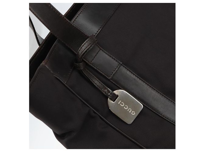Borsa Tote GUCCI in tela marrone argento 002 1705 0405 Auth 151538 - vista 10