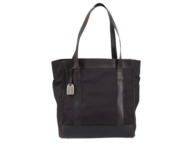 Borsa Tote GUCCI in tela marrone argento 002 1705 0405 Auth 151538 - vista 13